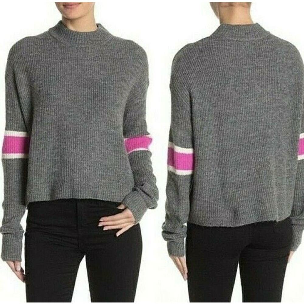 h Women Mock Neck Pullover Long Sleeve Knitted Sweater